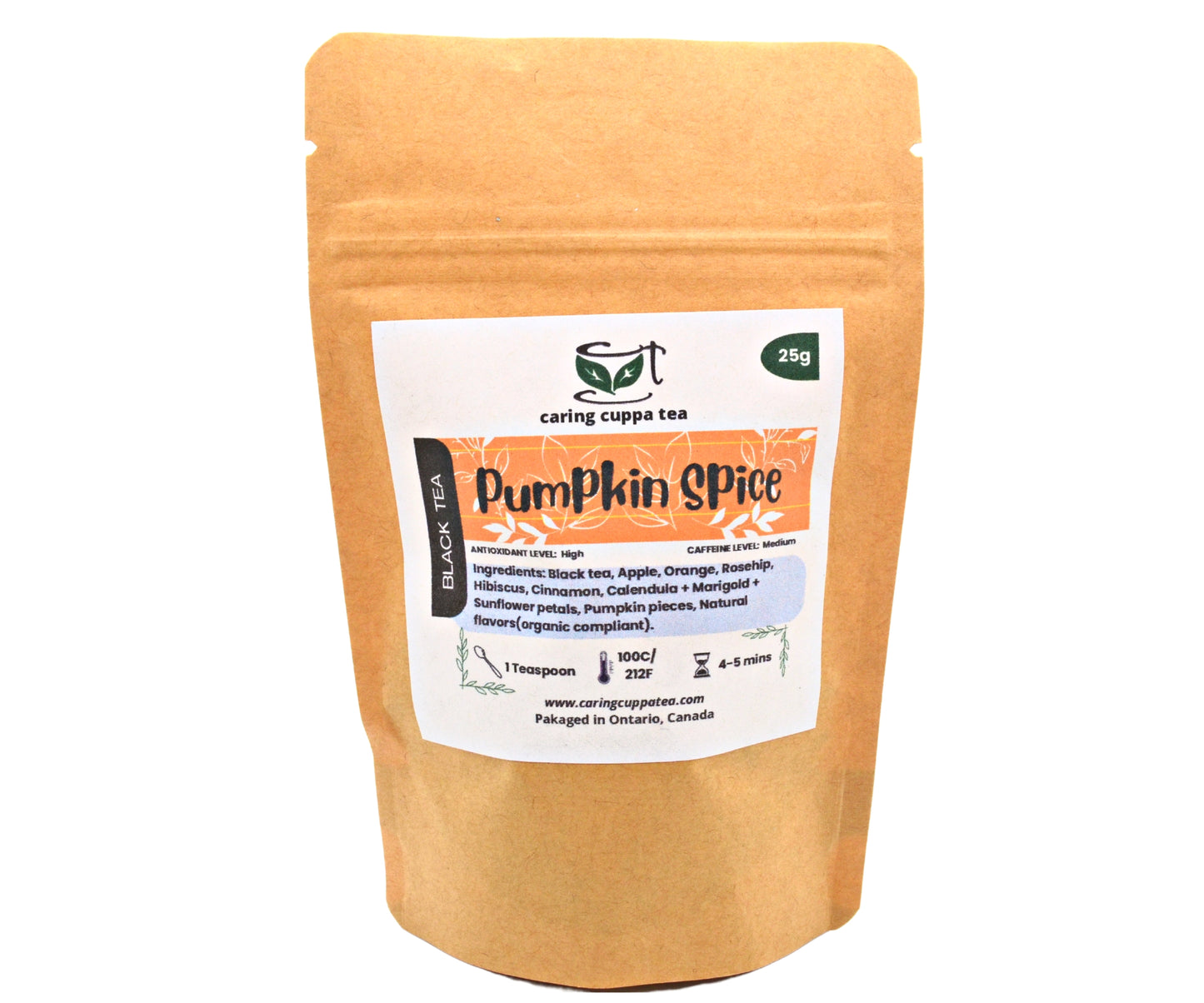 Pumpkin Spice Black Tea Caring Cuppa Tea